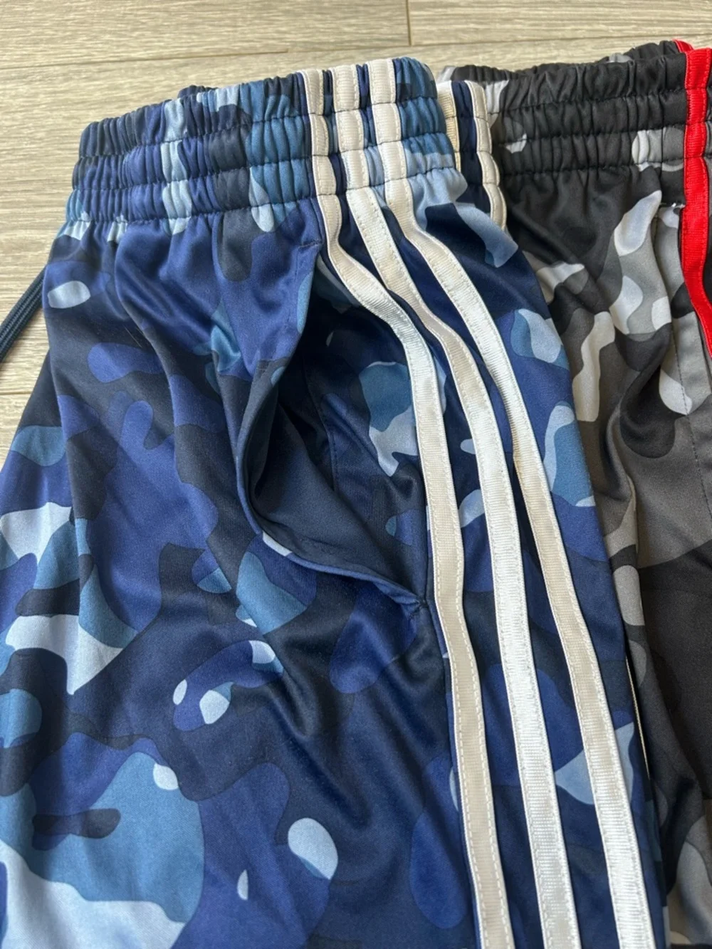 adidas Kids 4-Pack Athletic Shorts — Black, Navy, Gray Camo with Red - Picture 2 of 12